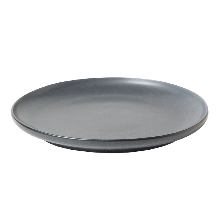 Living & Co Matte Glazed Dinner Plate Charcoal/Grey, , hi-res
