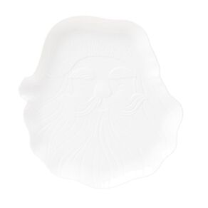 Wonderland Home Embossed Santa Platter White Assorted