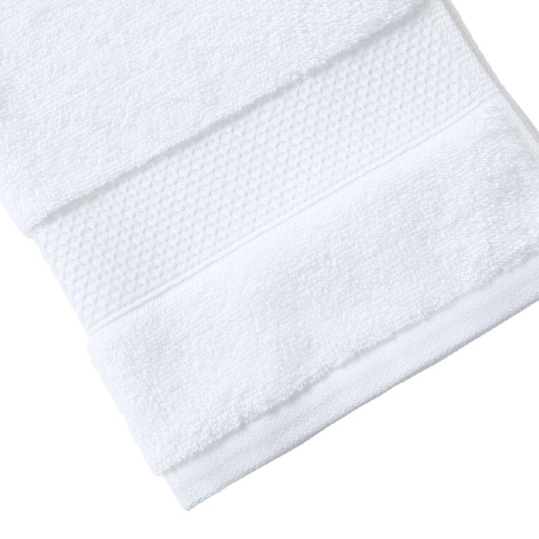 Living & Co Hotel Hand Towel White 33cm x 55cm, , hi-res
