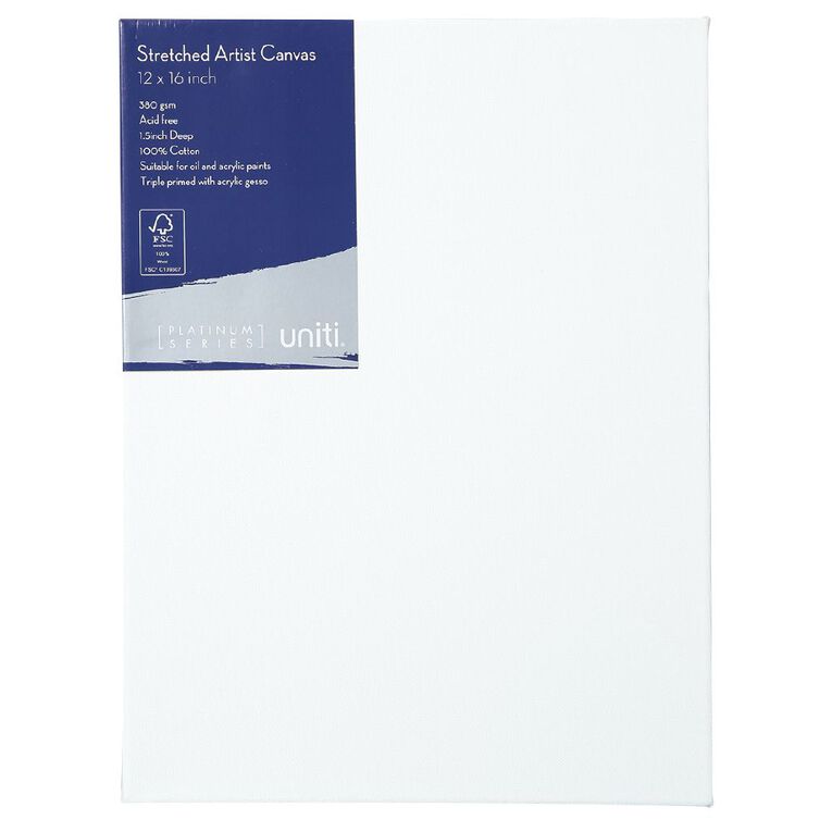 Uniti Platinum Canvas 12x16 Inches 380gsm The Warehouse