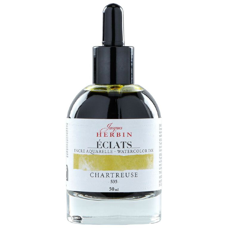 Jacques Herbin Eclats Watercolour Ink 535 Chartreuse 50ml, , hi-res