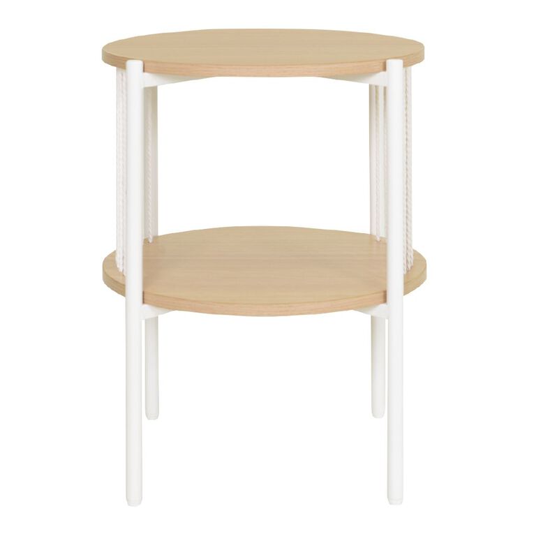 Living & Co Ezra Rope Side Table White, , hi-res