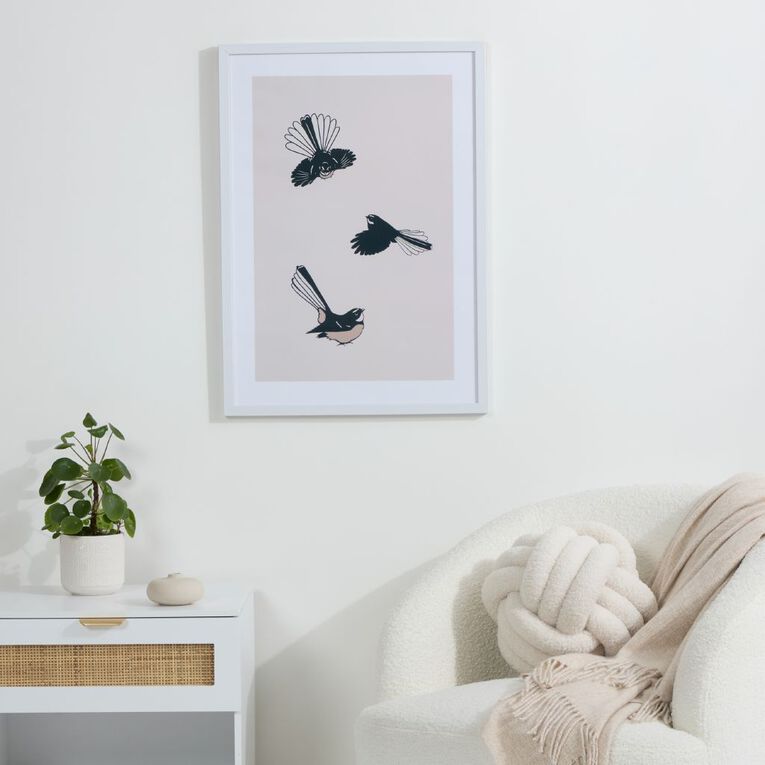 Living & Co Fantail Trio Framed Wall Art 50cm x 70cm, , hi-res
