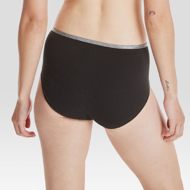 Hanes Women's Cotton Stretch Full Briefs 5 Pack, White, hi-res