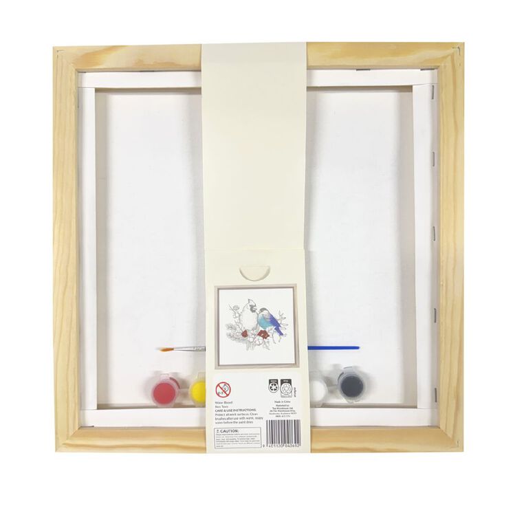 Uniti Framed DIY Paint Your Own Canvas Kit Birds, , hi-res