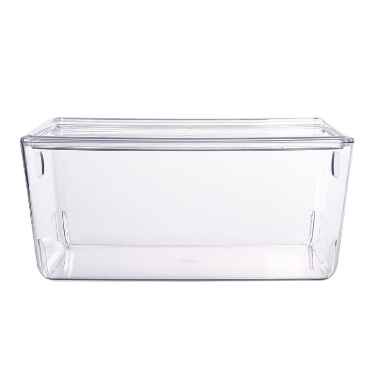 Living & Co Lisse Lidded Organiser Clear 4L, , hi-res
