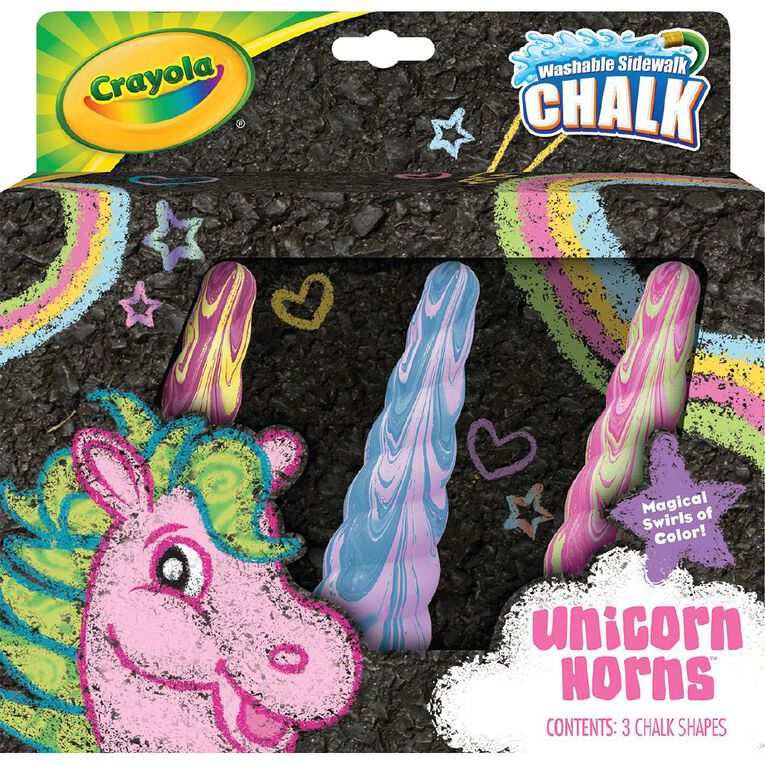 Crayola Unicorn Chalk 3 Pack Assorted 3 Pack, , hi-res