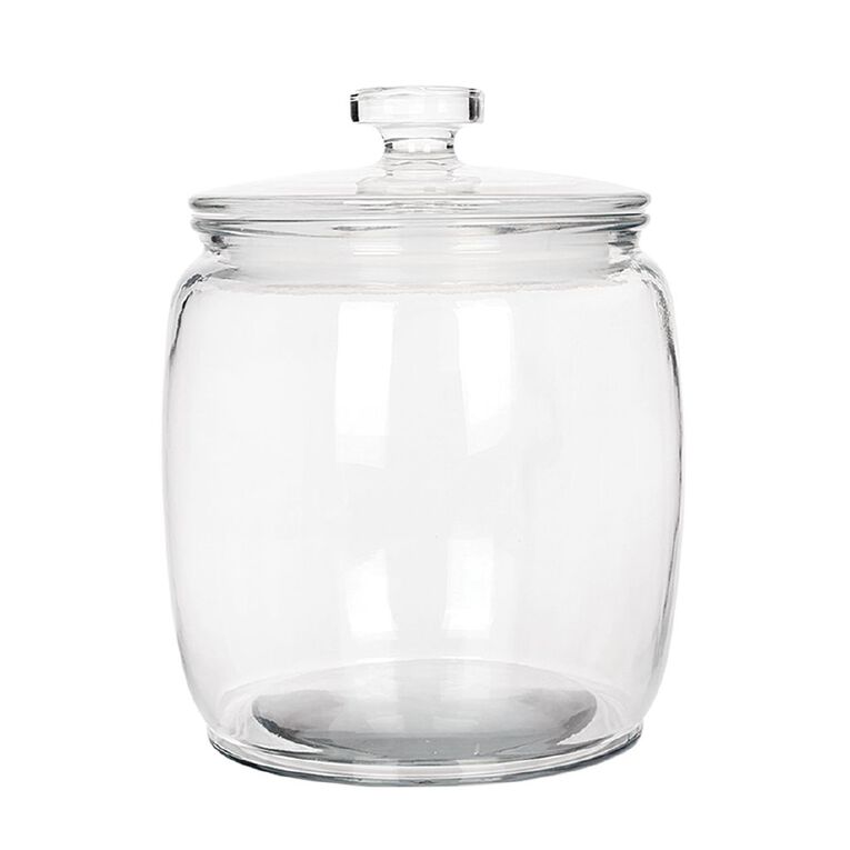 Living & Co Round Glass Jar 3.9 Litre Clear, , hi-res