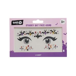Scarehouse Starry Bat Face Gems Multi-Coloured