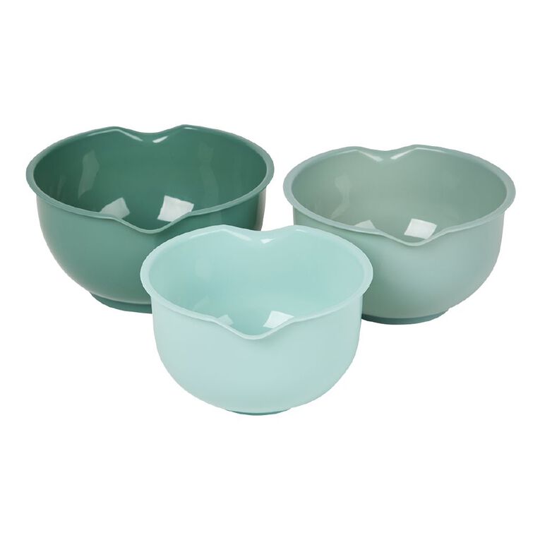Living & Co Mixing Bowls Non-Slip Green, , hi-res