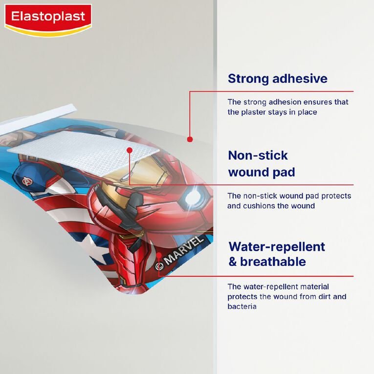 Elastoplast Marvel Plasters 20 Pack, , hi-res