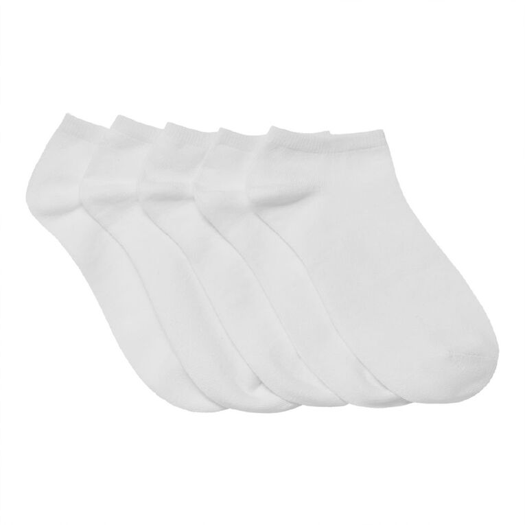 H&H Liner Socks 5 Pack, White, hi-res