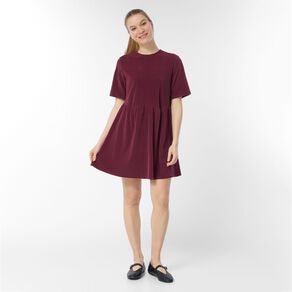 H&H Women's Short Sleeve Cord Tee Mini Dress