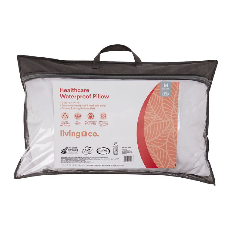 Living & Co Pillow & Protector Healthy Sleep White, , hi-res