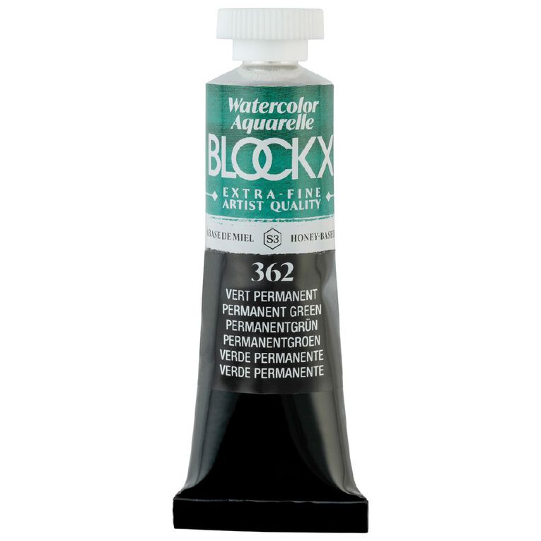 BLOCKX Watercolour Tube 15ml S3 362 Permanent Green Green, , hi-res