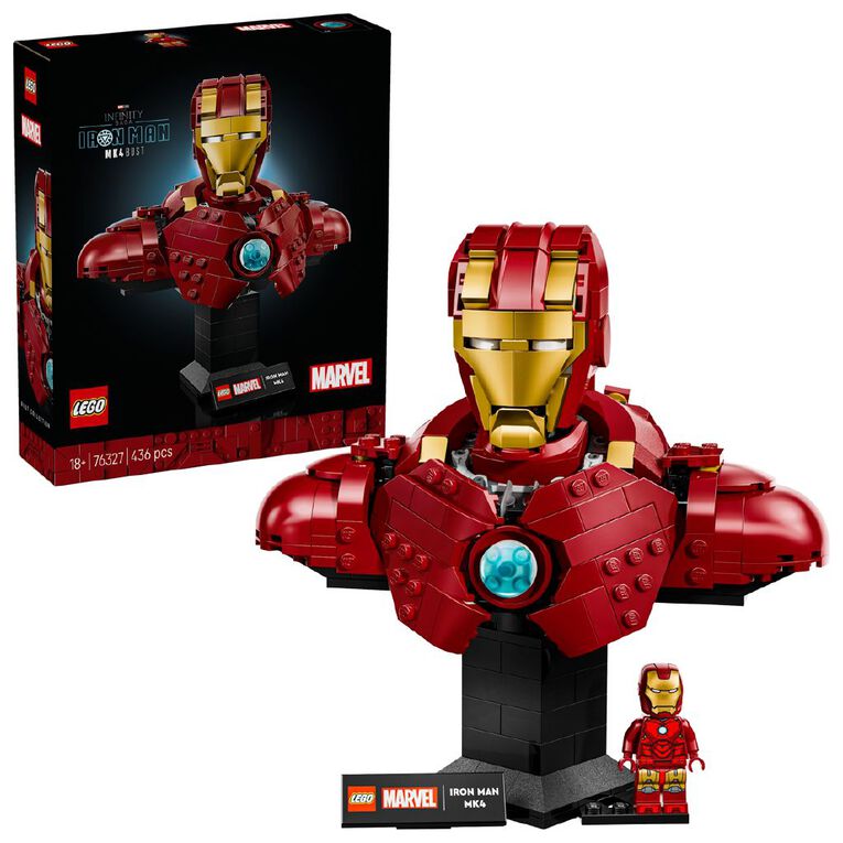 LEGO Marvel Super Heroes Iron Man Mark 4 Bust 76327, , hi-res