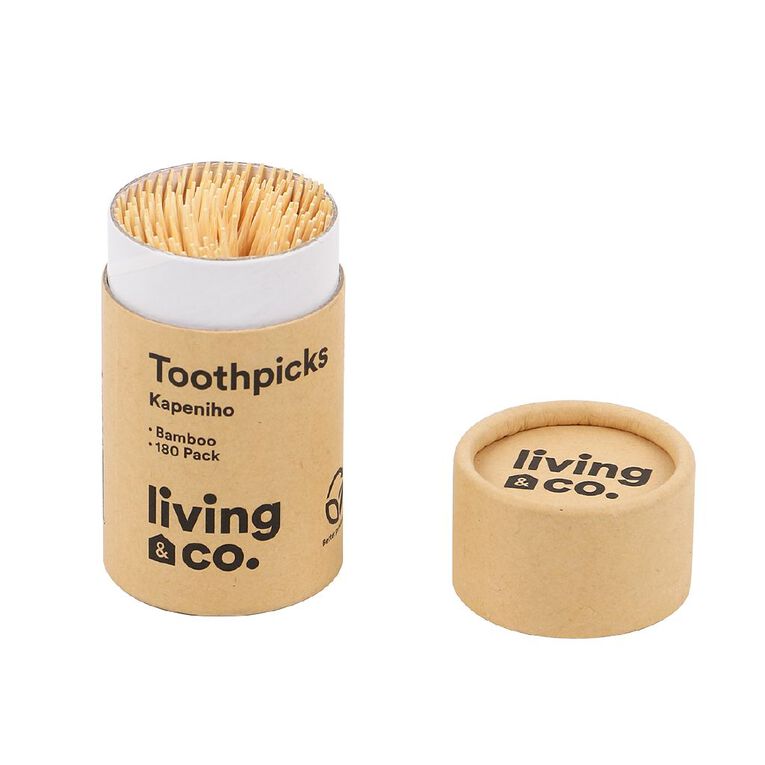 Living & Co Toothpicks Bamboo 180 Pack, , hi-res