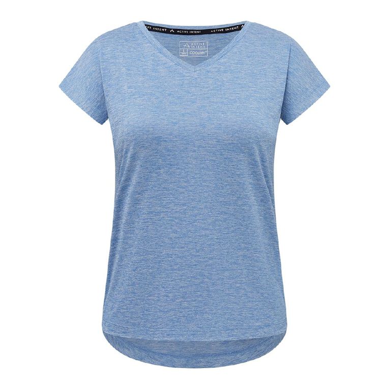 Active Intent Women's Active Cationic Tee, Blue Mid, hi-res