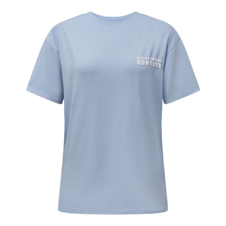 Active Intent Women's Active Living Tee, Blue Light, hi-res