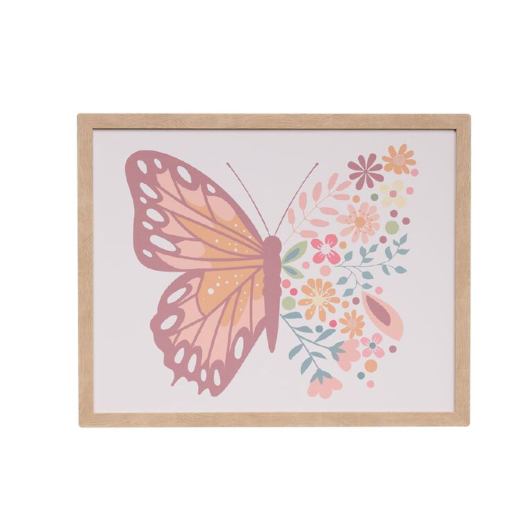 Living & Co Kids Butterfly Framed Print 40cm x 50cm, , hi-res