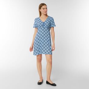 H&H Women's Short Sleeve Mini Tea Dress