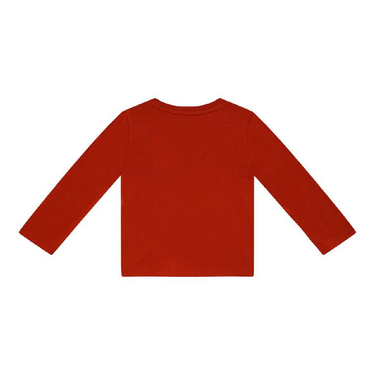 Young Original Toddler Long Sleeve Printed Tee, Orange Dark, hi-res