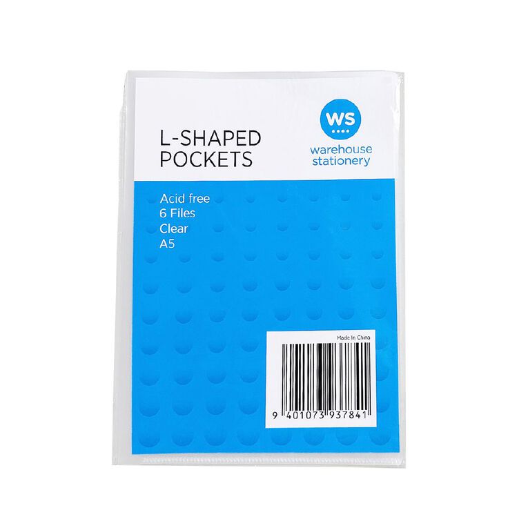 WS L Shaped Pockets Clear A5, , hi-res