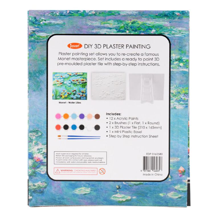 Jasart 3D Relief Art Water Lillies 210 x 165mm, , hi-res