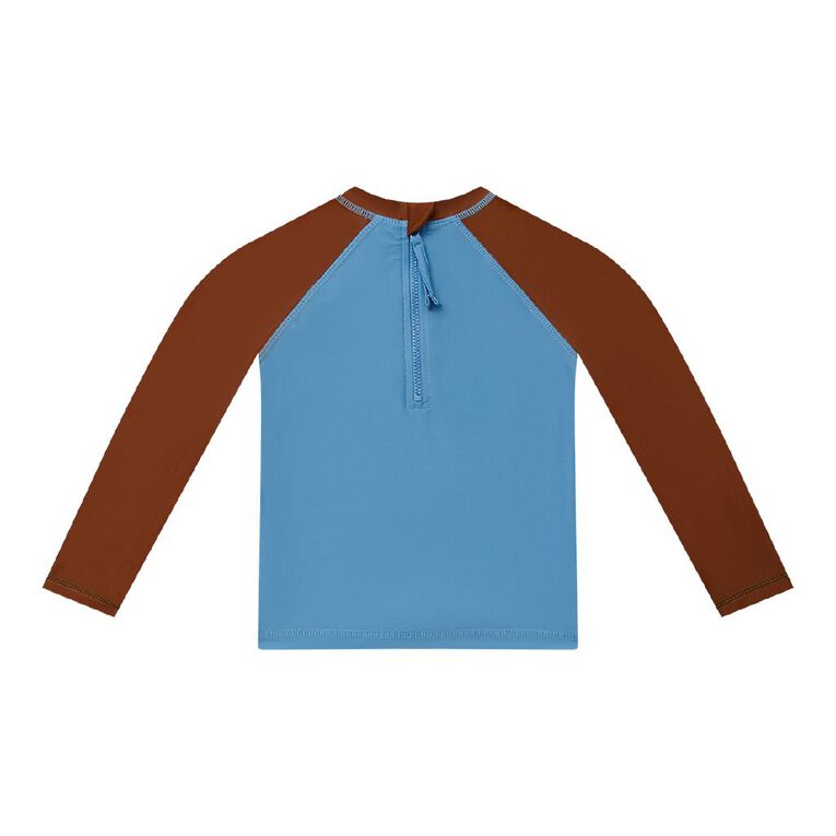 Young Original Preschool Long Sleeve Rash Top, Brown Dark, hi-res