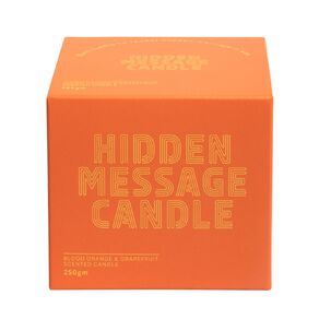Living & Co Hidden Message Candle Blood Orange & Grapefruit Orange 250g