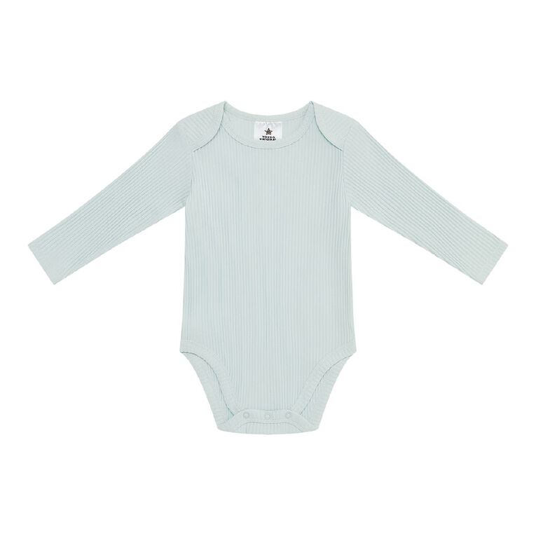 Young Original Baby's Long Sleeve Rib Bodysuit 3 Pack, Brown Light, hi-res