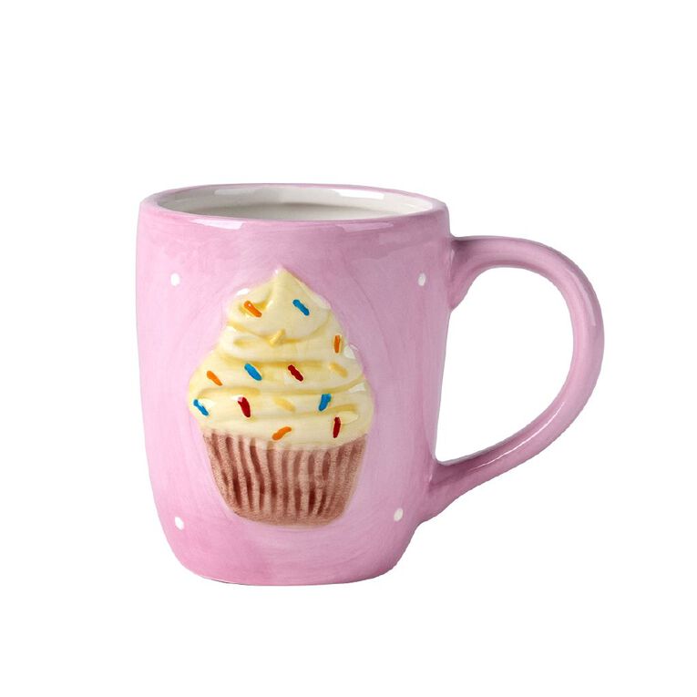 Living & Co Cupcake Mug Pink, , hi-res