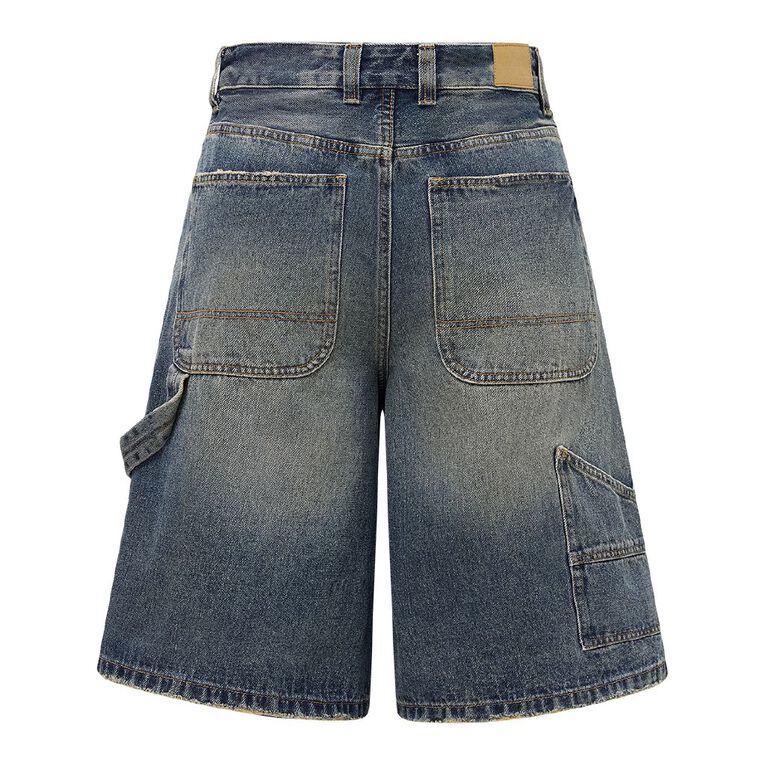 H&H Women's Oversized Jorts, Denim Mid, hi-res