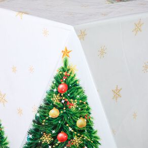 Wonderland Joyful Tidings Christmas Tree Tablecloth Cover