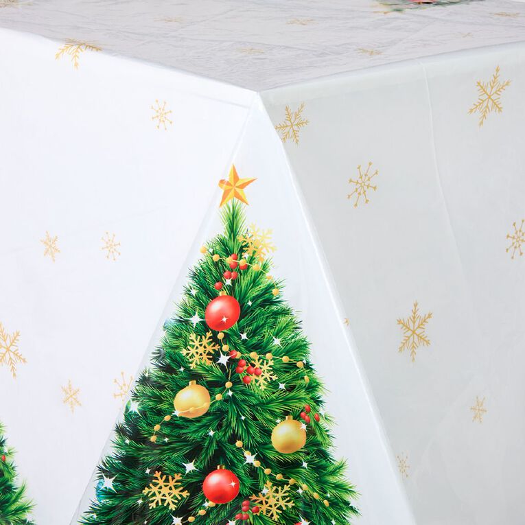 Wonderland Joyful Tidings Christmas Tree Tablecloth Cover, , hi-res