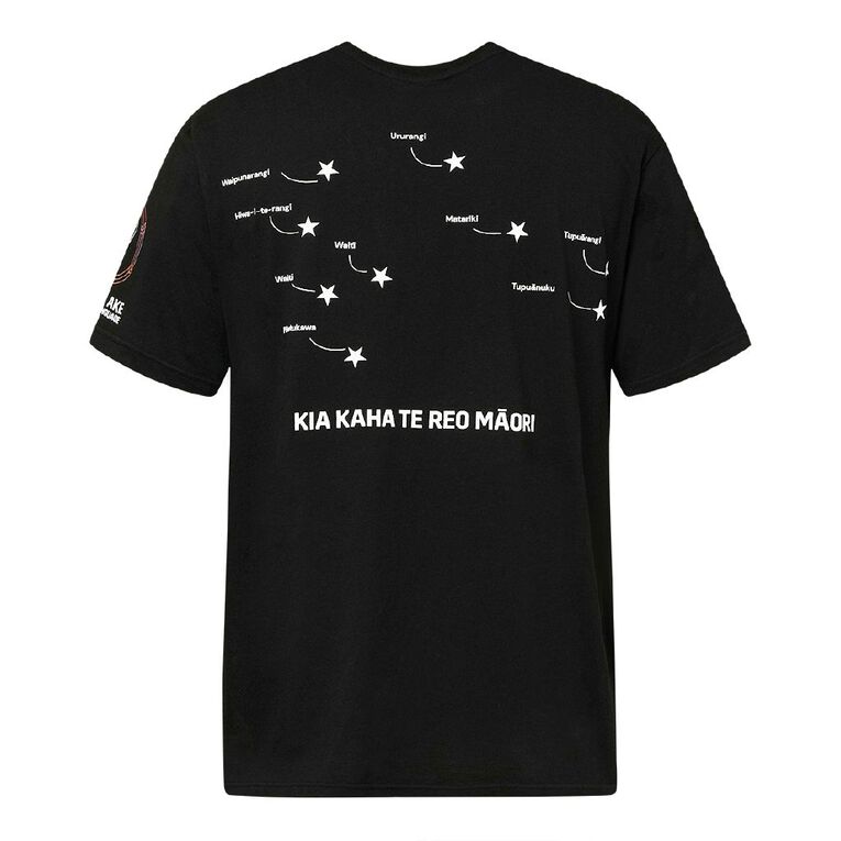 MLC Adults' Matariki Tee, Black, hi-res