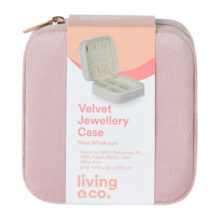 Living & Co Velvet Jewellery Case, , hi-res
