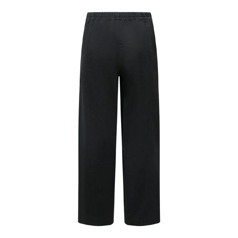 H&H Women's Relaxed Barrel Leg Pants, Black, hi-res