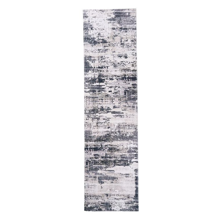 Living & Co Runner Poly Print Cream 80cm x 300cm, , hi-res