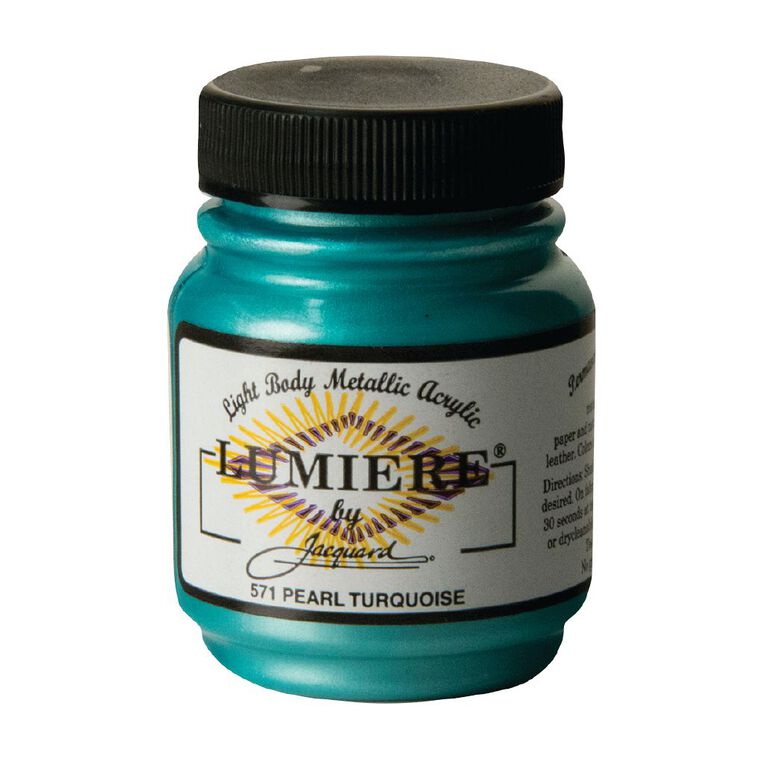 Jacquard Lumiere Acrylic Paint Pearlescent Turquoise 66.54ml, , hi-res