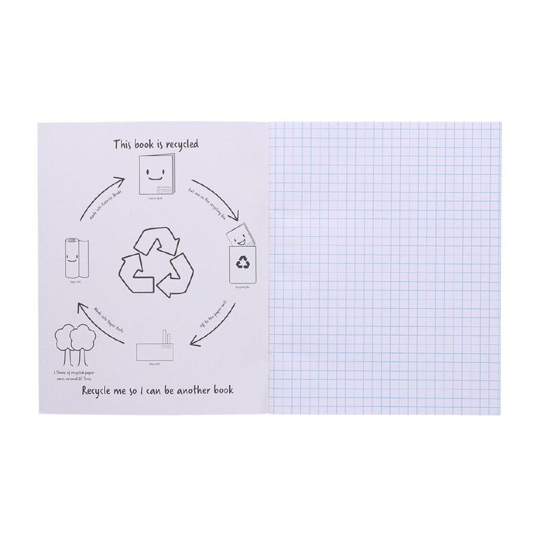 WS Exercise Book 1E4 7mm Quad 28 Leaf Blue, , hi-res