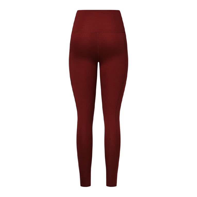 Active Intent Women's Soft Side Pocket Leggings, Red Dark, hi-res