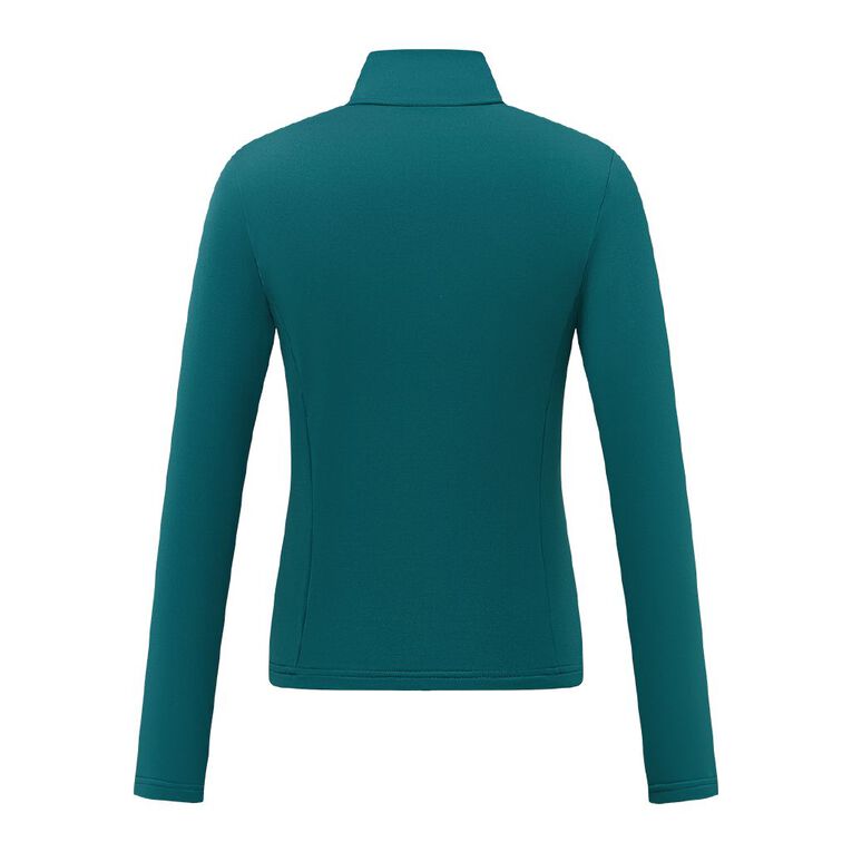 Active Intent Women's Thermal Zip Sweat, Green Dark, hi-res