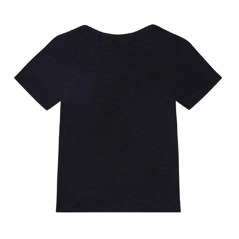 Young Original Short Sleeve Scoop Neck Top, Black, hi-res