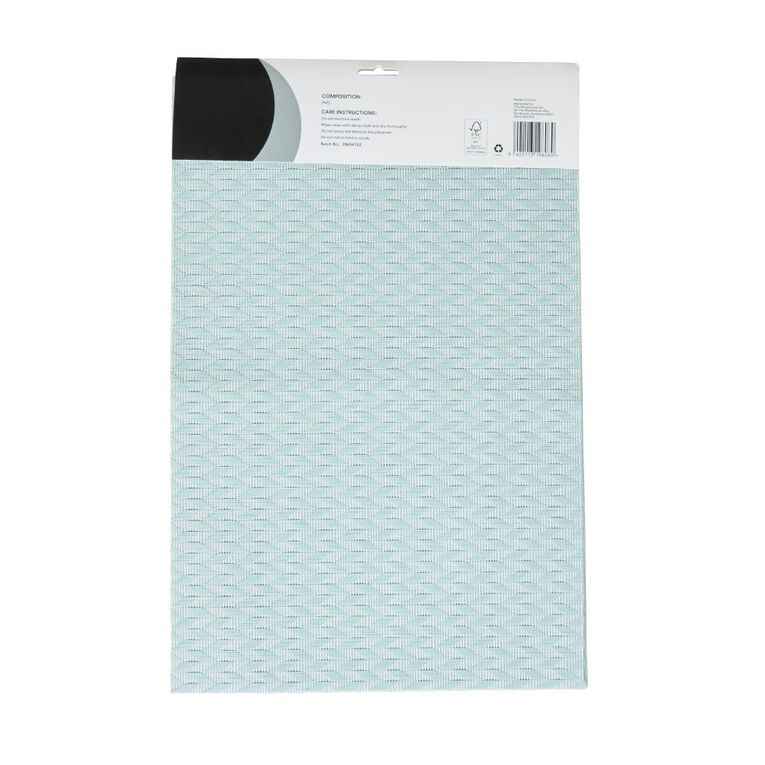 Living & Co Rectangle Woven Placemat Sage 4 Pack, , hi-res