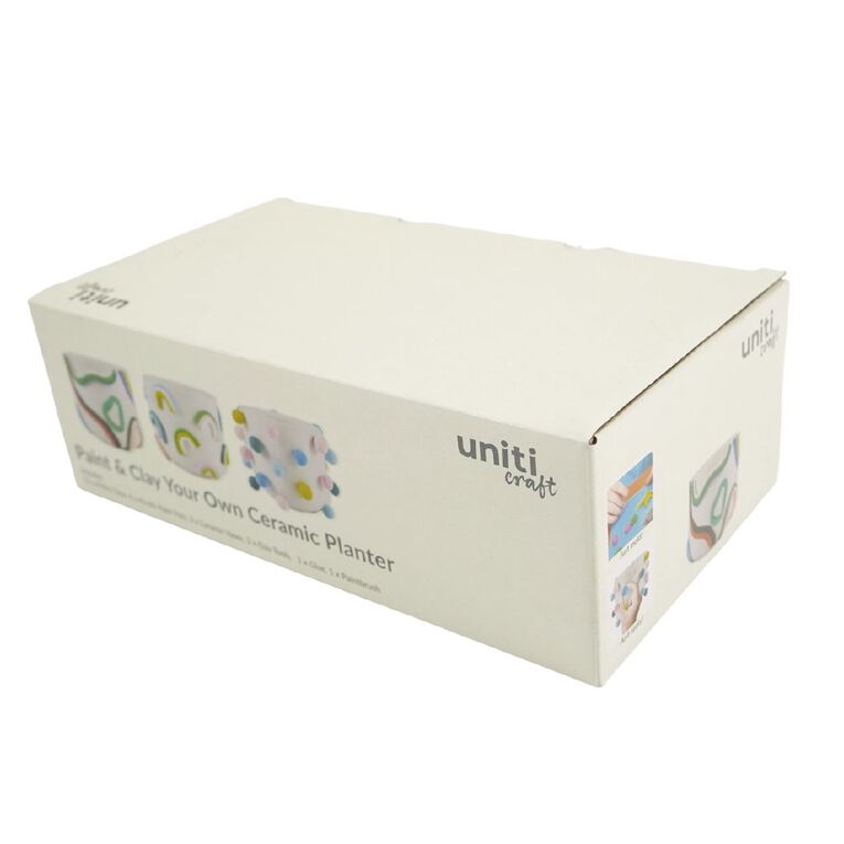 Uniti Craft Adults Paint & Clay Your Own Ceramic Planter, , hi-res
