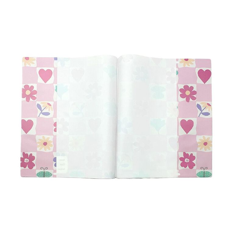 WS Book Sleeve Floral Check 1B5, , hi-res