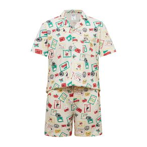 H&H Men's Christmas Button Up Pyjama Set