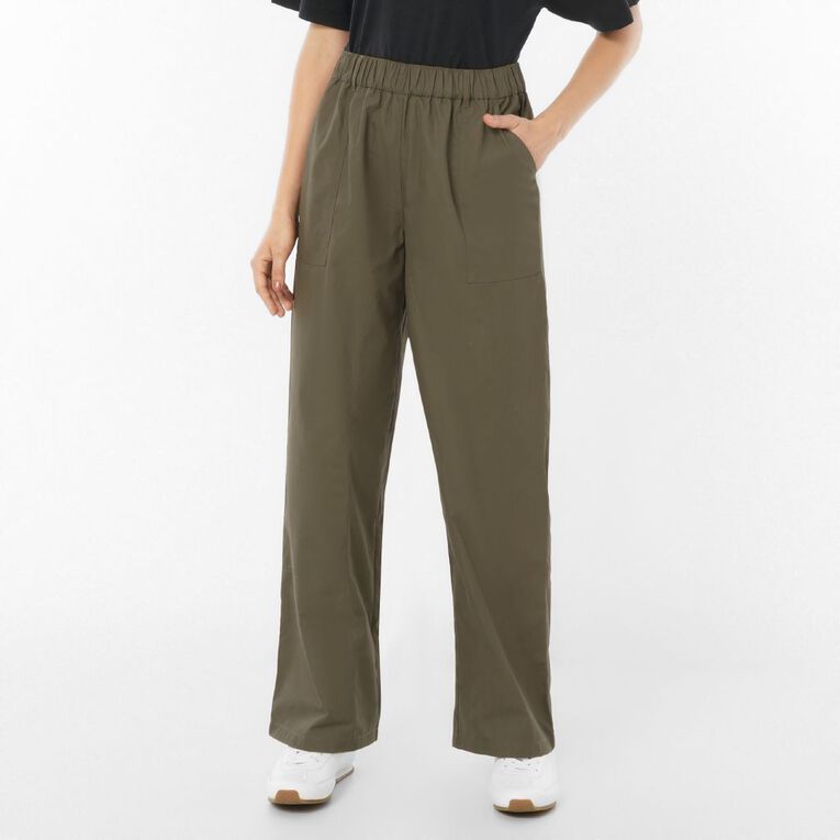 H&H Women's Utility Straight Pants, Green Mid, hi-res