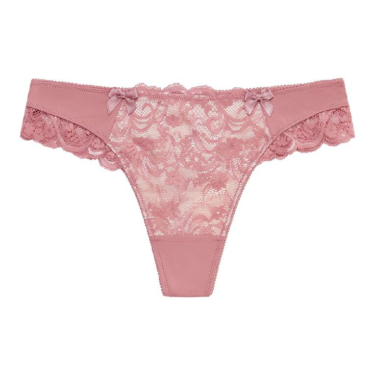 H&H Women's Florence G-string Briefs, Pink Mid, hi-res